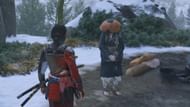 Speak to the monk before starting the quest (Image via Sucker Punch || ZaFrostPet on YouTube)